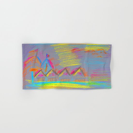 Colorful Village | Kids Painting Hand & Bath Towel