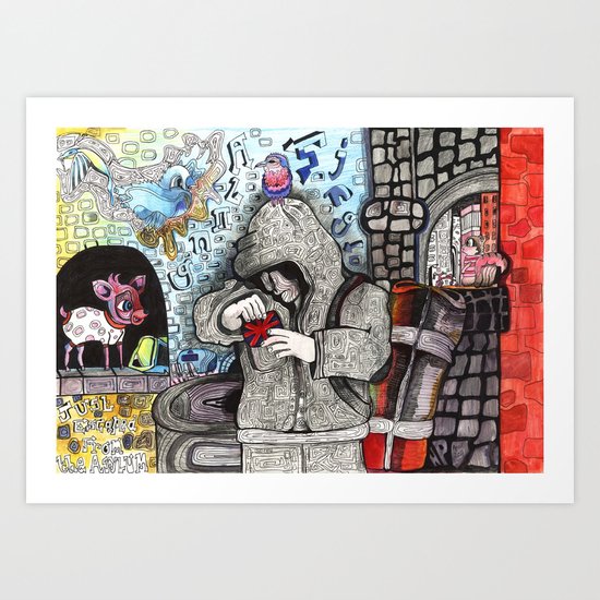 Just Escaped Art Print