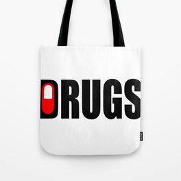 drugs funny logo Tote Bag