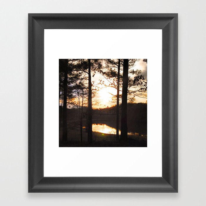 North Georgia Sunset (Lightened) Framed Art Print
