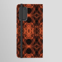 Liquid Light Series 5 ~ Orange Abstract Fractal Pattern Android Wallet Case