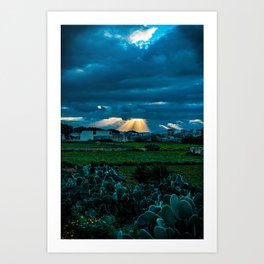 Heaven, Let Your Light Shine Down! Art Print