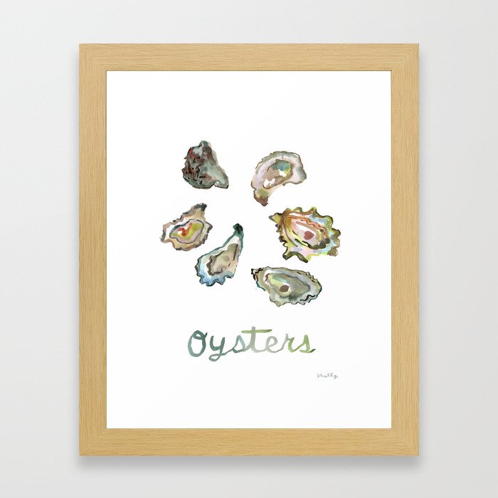 Oysters Framed Art Print