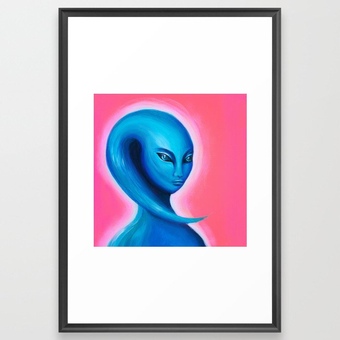 Love Alien Framed Art Print