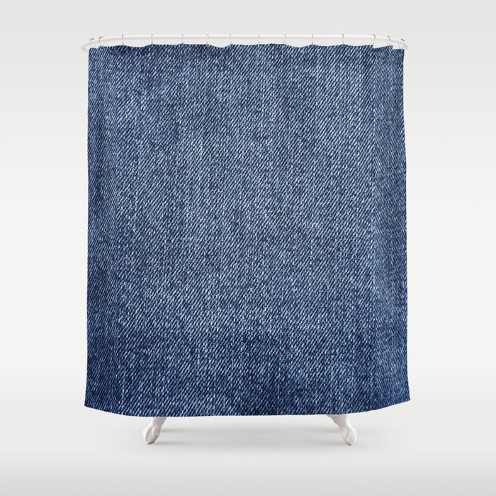 Blue Denim Shower Curtain
