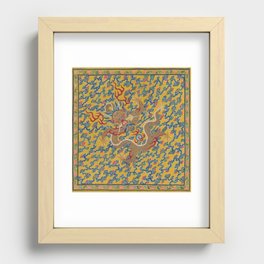 Chinese Dragon Wrapper for the Tapestry Scroll Mingling of Clear and Muddy Water at the Junction of the Jing and Wei Rivers  Recessed Framed Print