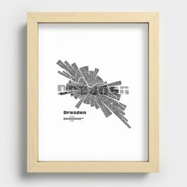 Dresden Map Recessed Framed Print