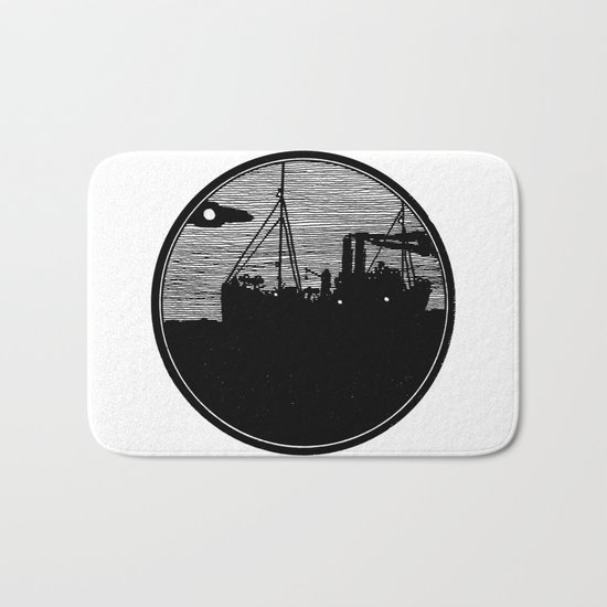 Silent boat. Bath Mat