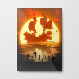 One Piece 49 Metal Print | Piece, Boat, Onepiece, Graphicdesign, Rufy, Landscapes, Gooddaytosail, Landscape, Day, Rubber 