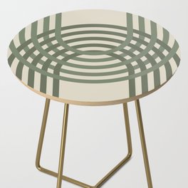 Sage Green Arches on Beige Side Table
