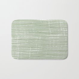 Abstract Stripes, Sage Green, Boho Wall Art Bath Mat