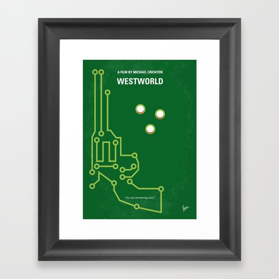 No231 My Westworld minimal movie poster Framed Art Print