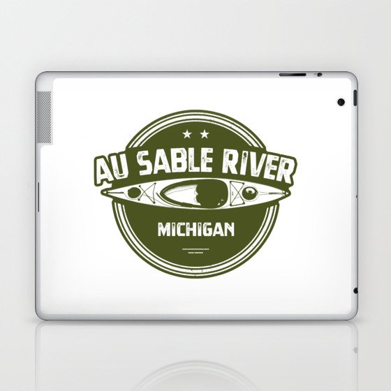 Au Sable River Michigan Kayaking Laptop & iPad Skin
