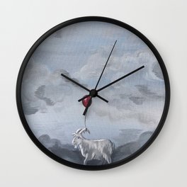 Goat in a Cloud Bank Wall Clock