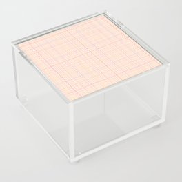 Abstract Plaid 2 pink Acrylic Box