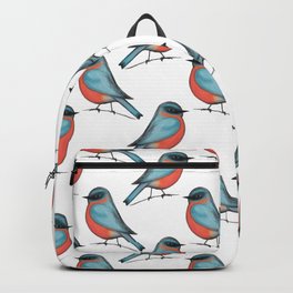 Little Blue Red Bird Backpack