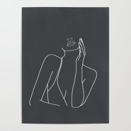 Minimal Line Art of a Woman Poster