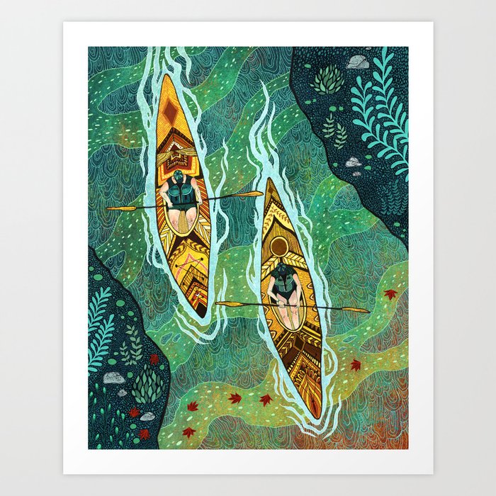 Kayaking Art Print