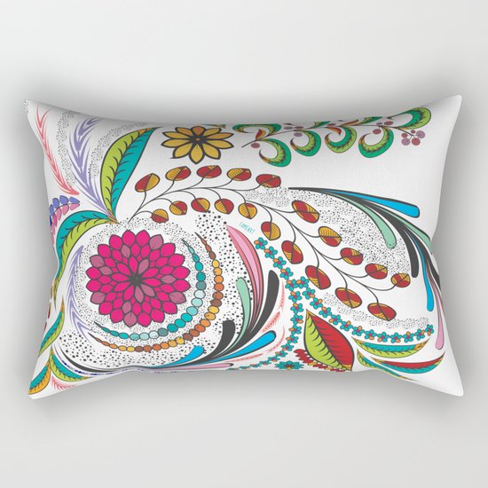 Colorful Vibes Rectangular Pillow