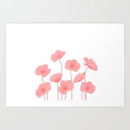 Poppies Flowers red light colored Art Print
