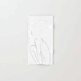 Nude figure line drawing illustration - Dyna Hand & Bath Towel