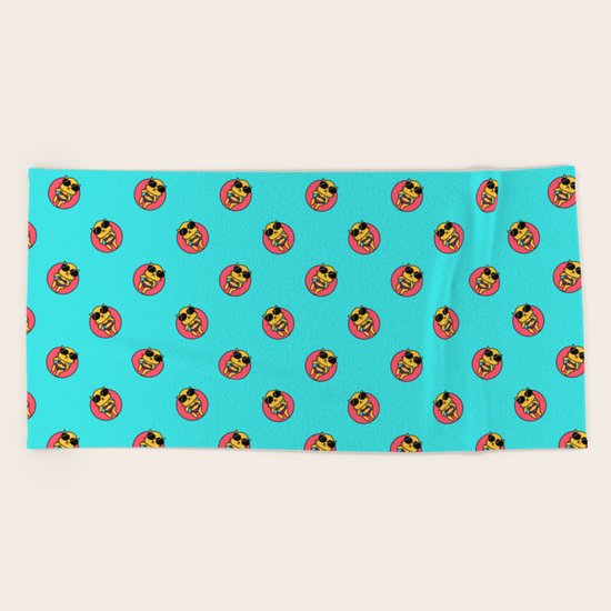 Summer Kitty Beach Towel