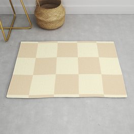 Muted Checkerboard Area & Throw Rug
