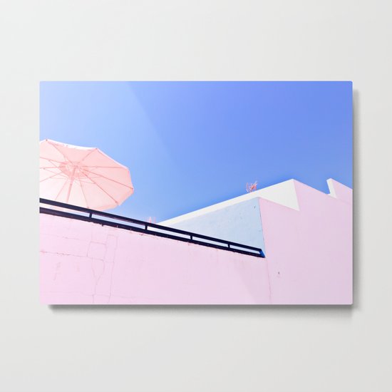 Blue and Pink Metal Print