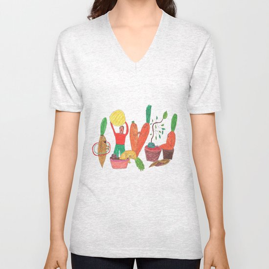 Vegetables Party. Unisex V-Neck