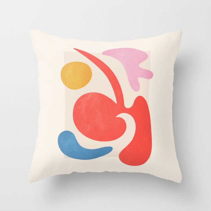 Abstract Shapes: Matisse Paper Cutouts III Throw Pillow