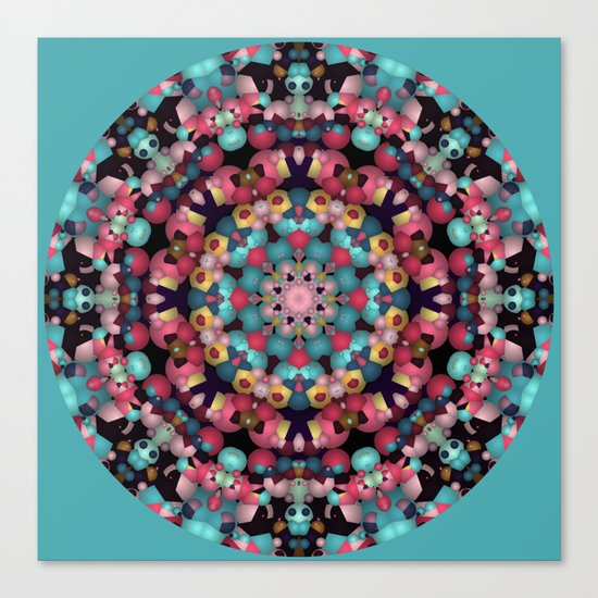 Spheres and Bubbles Mandala Canvas Print