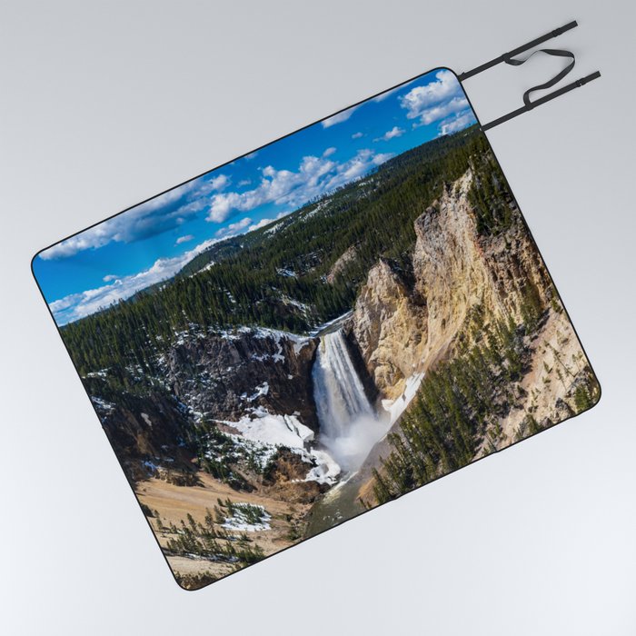 Yellowstone Falls Picnic Blanket