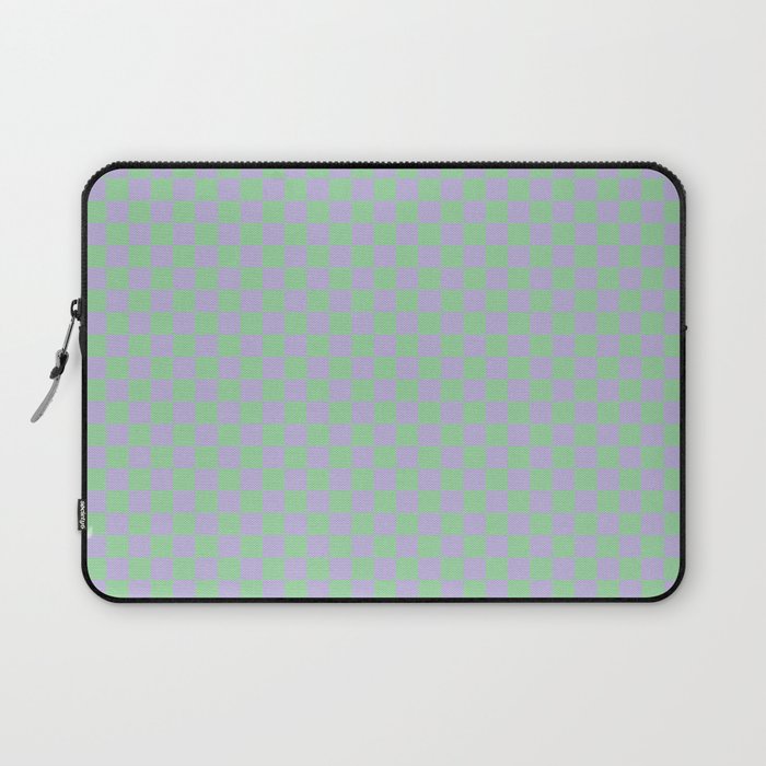 Retro pastel checker board square pattern Laptop Sleeve