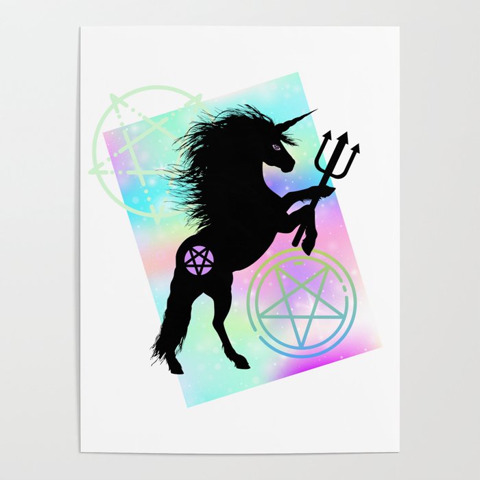 Satanic Unicorn Poster