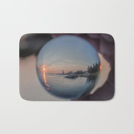 Annisquam sunset though a Crystal Ball Bath Mat