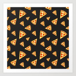 Cool and fun pizza slices pattern Art Print