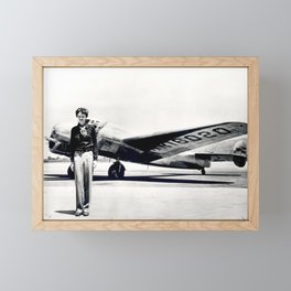512. Earhart Crosses the Atlantic Framed Mini Art Print