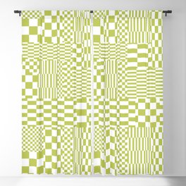Glitchy Checkers // Apple Blossom Blackout Curtain