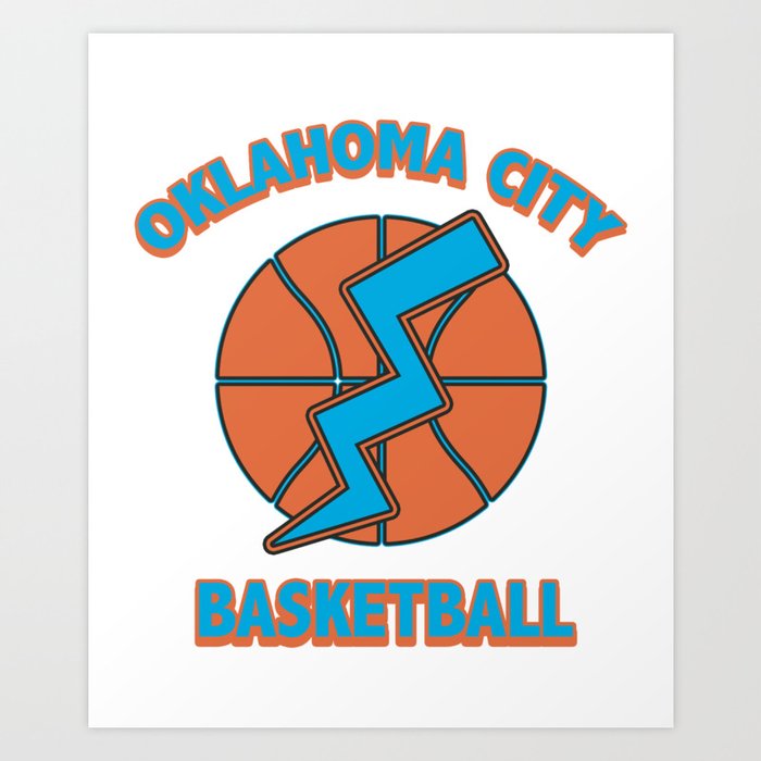 Oklahoma City Basketball Art Print
