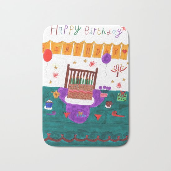 Happy Yummy Birthday Bath Mat