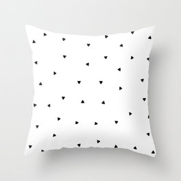 Black triangle seamless pattern Throw Pillow