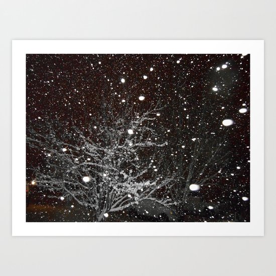 Night Snow Art Print
