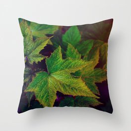 Forest leaves Throw Pillow