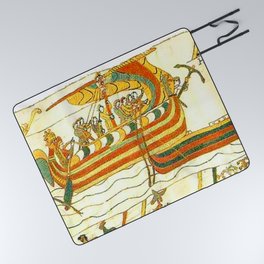 Bayeux Tapestry Viking Lonship Picnic Blanket