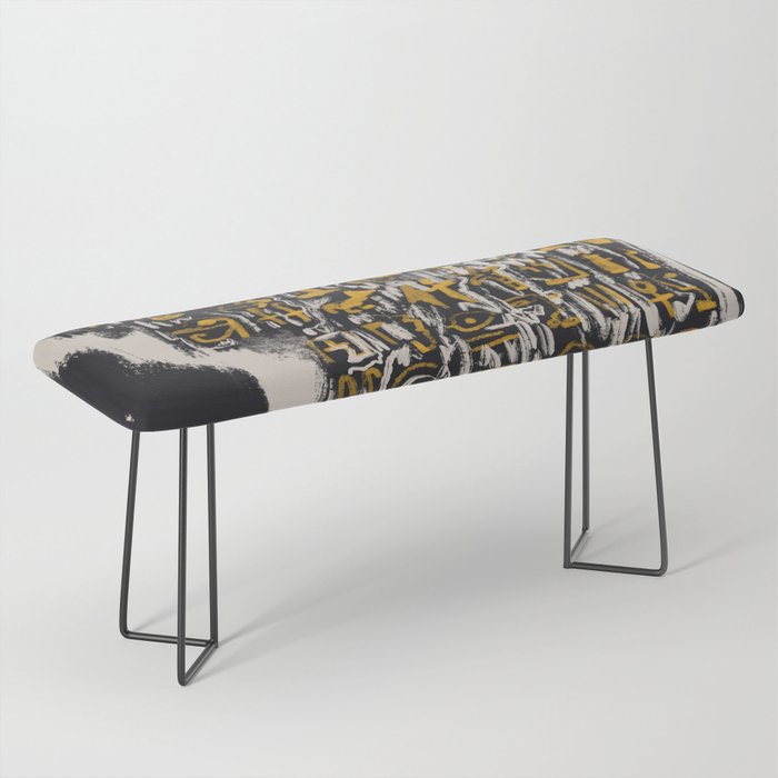 Abstract stone tablet Bench