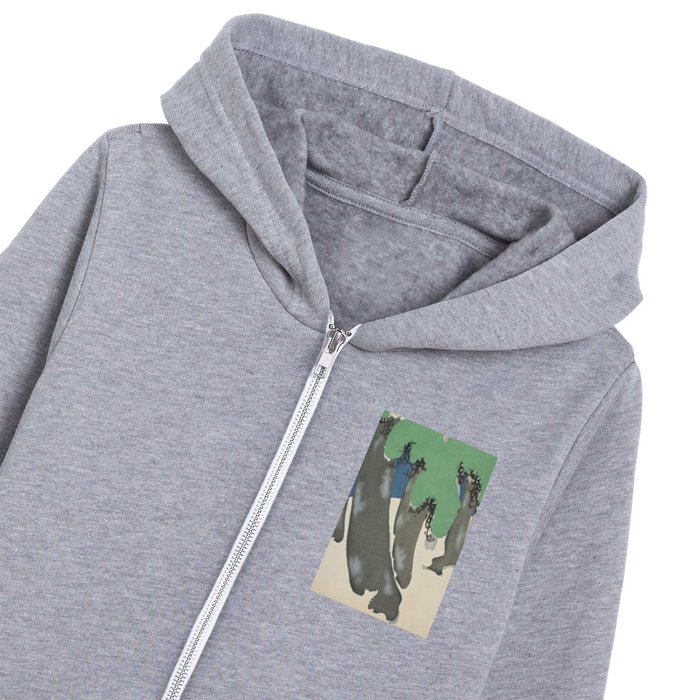 Kamisaka Sekka painting Kids Zip Hoodie