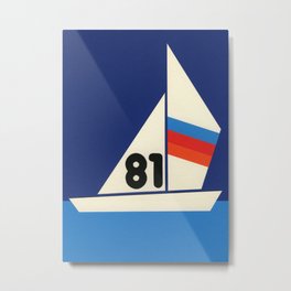 Sailing Regatta 81 Metal Print | Handmade, Paperworks, Rosifeist, Analog, Curated, Graphicdesign, Sailing, Cutout, Illustration, Boat 
