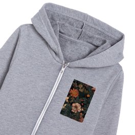 Leafy Oasis: A Mural of Lush Foliage Kids Zip Hoodie