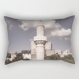 Vintage Bodrum Castle mosque tower Rectangular Pillow