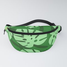 Gorgeous Green Contemporary Palm Leaves Pattern Fanny Pack